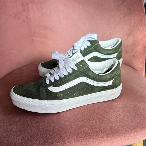 Vans Men's Olive Suede Sneakers men 6.5 women 8 - Picture 3 of 5
